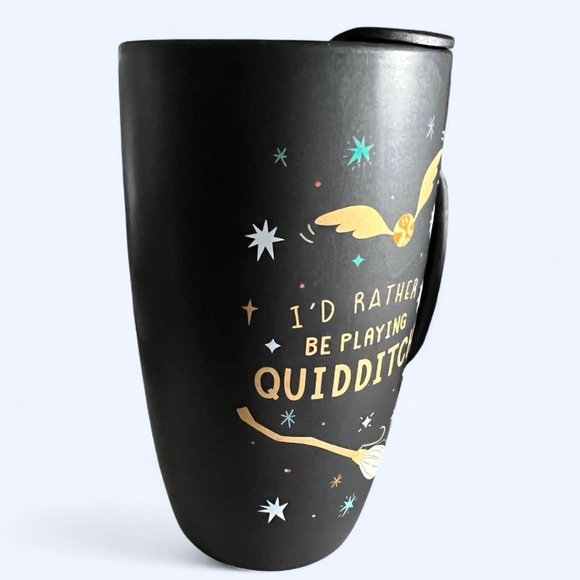 Harry Potter Wizarding World Black Quidditch Broomstick Thermos Travel Mug 20 oz - Picture 5 of 9